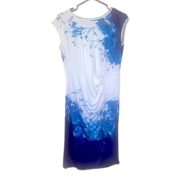 M Women Dress Summer Sleeveless Crew Neck Floral Print Slim Casual Bodycon - Picture 3 of 10